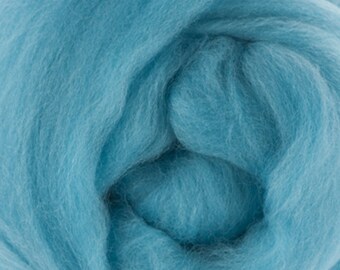 Two Ounces Extra Fine Merino Wool Roving, Color Water