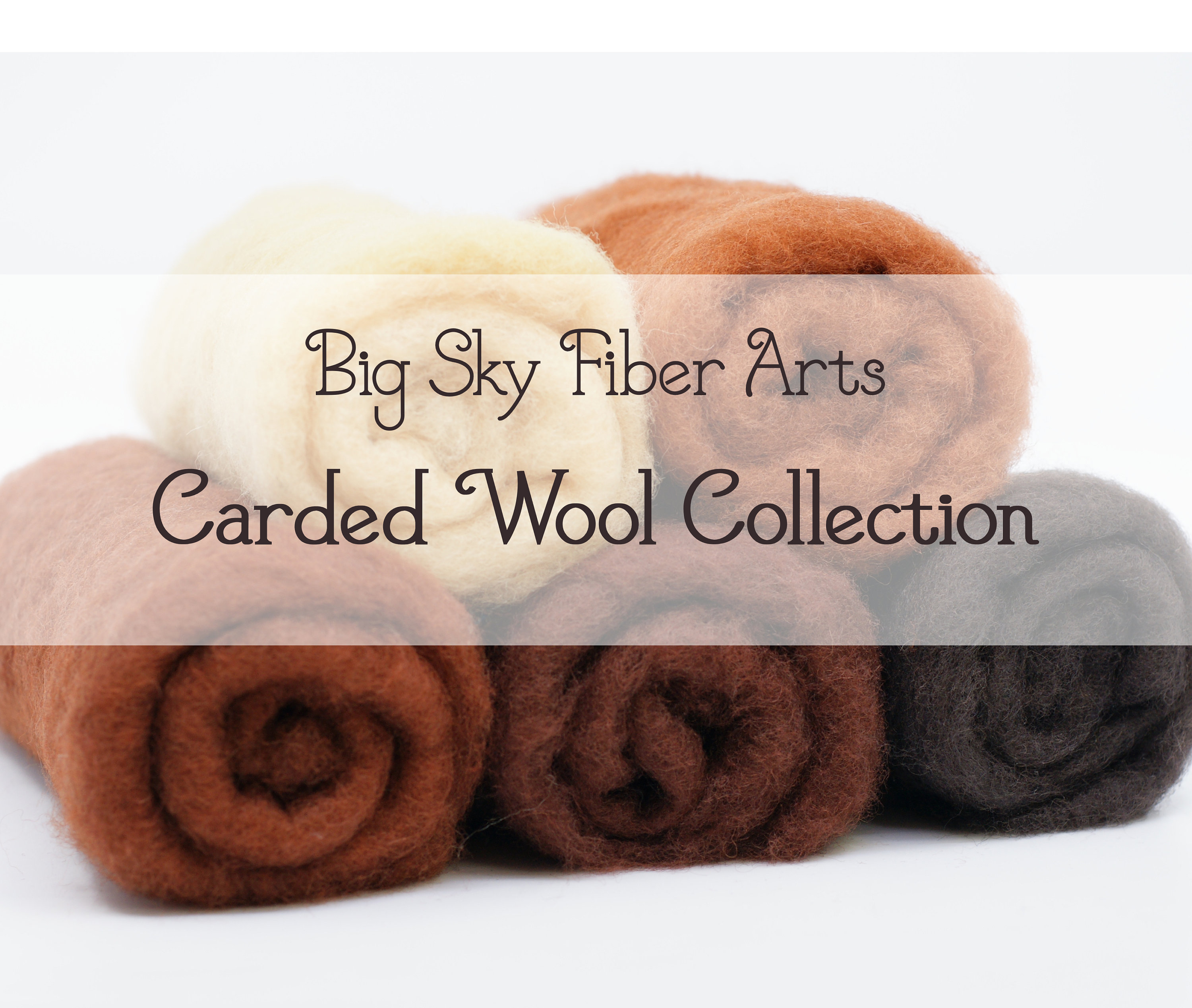 Wild Horses Carded New Zealand Wool Collection for Wet and Dry Felting