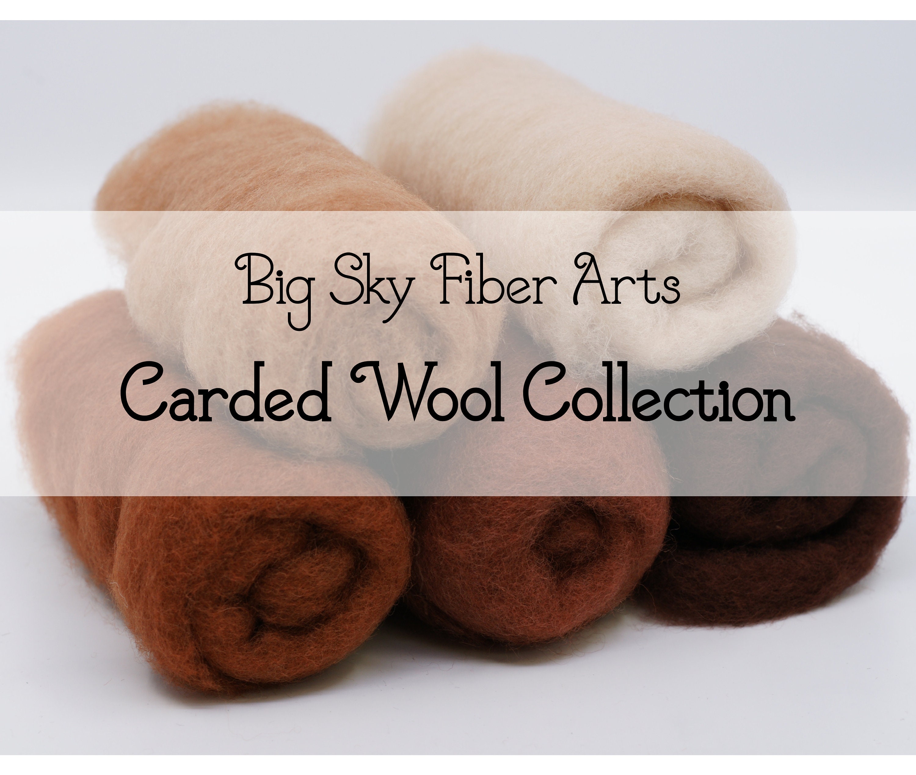 Carded Batts Perendale Natural Cream Needle Felting Core Wool 200g