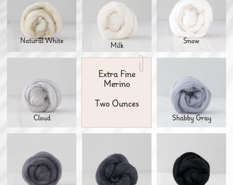 Extra Fine Merino Two Ounces for Felting, Spinning, and Fiber Arts