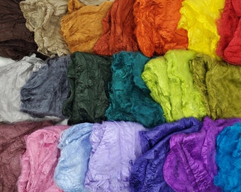 Mawata Silk Hankies 5 Grams for Felting, Spinning, Paper Making, Silk Fusion, and More!