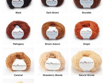 DollyMo Mini Mohair Boucle for Waldorf doll hair and wigs, fur, and curls