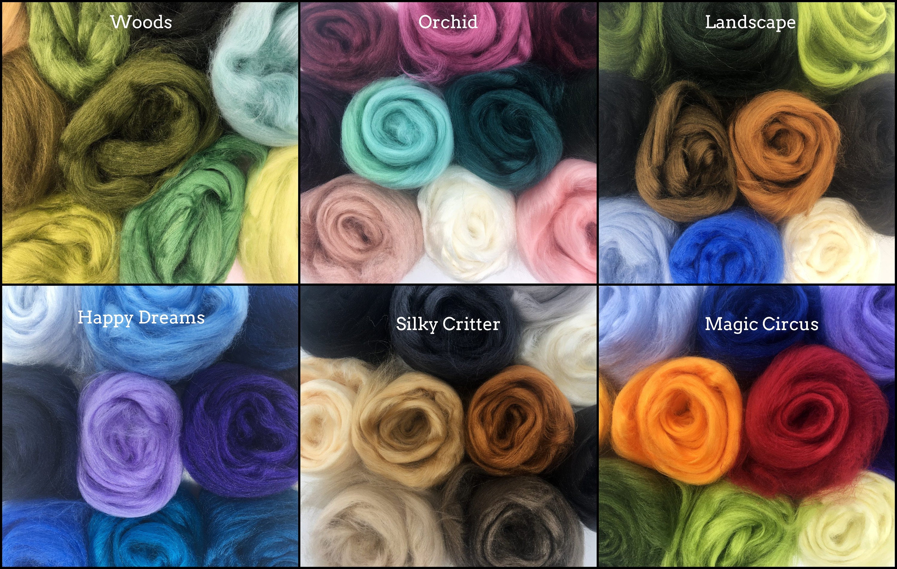Tussah Silk Collection 10 Colors 50 Grams for felting, spinning, pape…