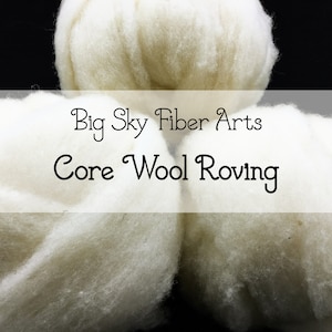 Core Wool Roving, Two Ounces, Needle Felting, 3D felting, Needle Felted Animal, Wool Stuffing