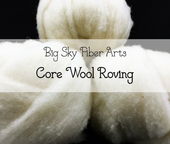 Core Wool Roving, Two Ounces, Needle Felting, 3D Felting, Needle