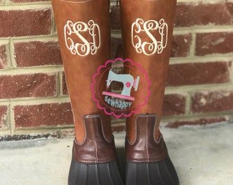 monogram chloe duck boots
