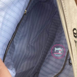 Guitar Strap Backpack style purse, personalized backpack purse, monogrammed handbag, vegan leather, backpack purse image 6
