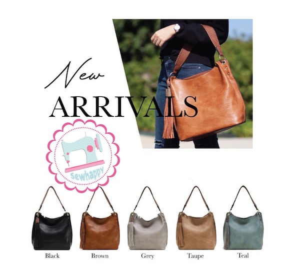 Monogrammed 2 in 1 Vegan Leather Hobo Personalized Concealed 