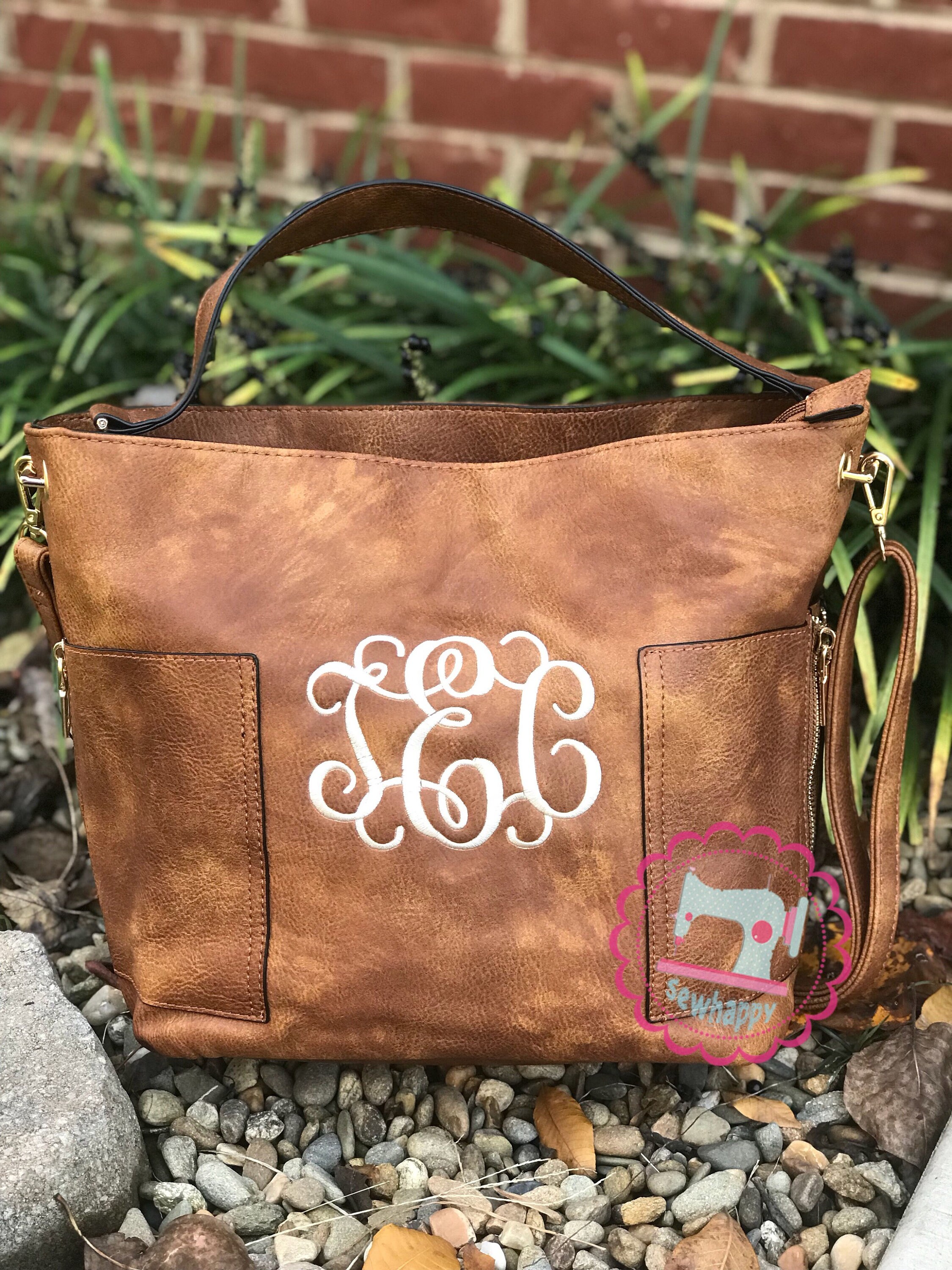 Monogrammed hobo purse personalized purse great bag for Etsy
