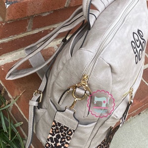 Guitar Strap Backpack style purse, personalized backpack purse, monogrammed handbag, vegan leather, backpack purse image 5