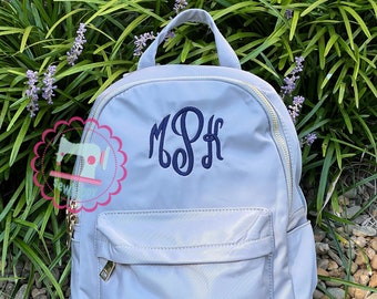 Nylon Backpack Purse, monogrammed backpack purse, personalized backpack purse