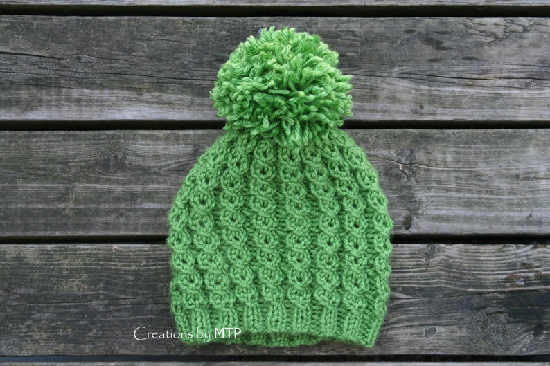 Download PDF KNITTING PATTERN Knit Mock Cable Hat with Pom-Pom | Etsy