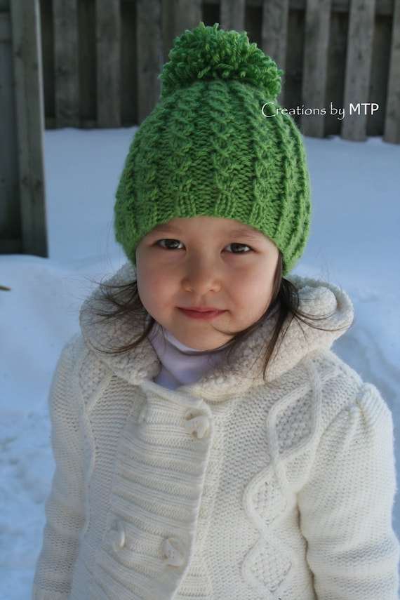 Pom Pom Ribbed Hat Pattern Straight Needles Baby Hat Pom Pom Free