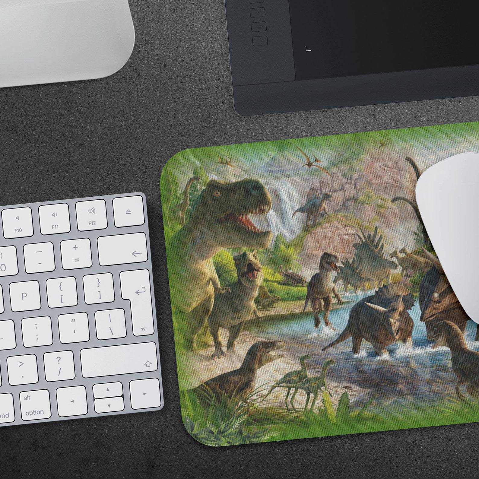 Dinosaur Office Accessory Mouse Pad Desk Accessory Etsy