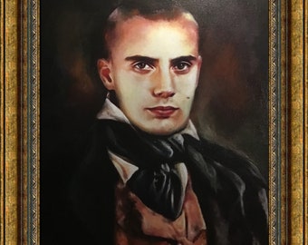 Portraits in time / Dandy Style / Victorian (1830/1900) / Personalized Gift / Custom portrait / Watercolor / Pastel / Acrylic