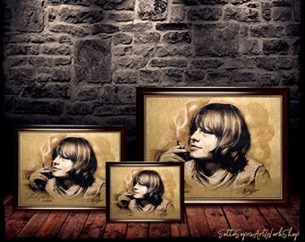 Brian Jones/Rolling Stones/RNR/Ritratto/Portraits of the best musicians/Fine Art Print/ArtWorkSottoSopra/Giclée/ limited edition