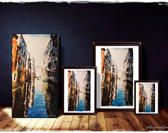 Rio dei Santi Apostoli / Venice / Watercolor / Italianoriginalpainting /SottoSopraArtWork/Venice/Digitalprint /from original/Limited edition