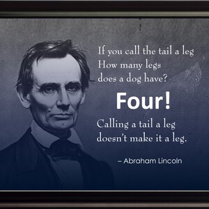 Abraham Lincoln If You Call Poster, Print, Picture or Framed Photograph