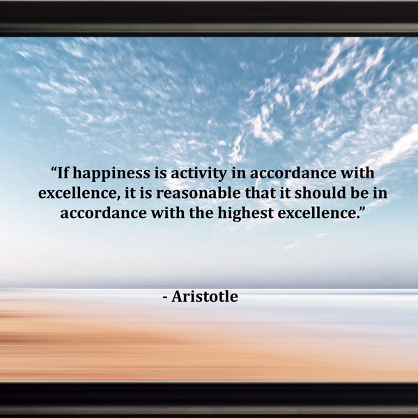 Aristoteles, wenn Glück Poster, Druck, Bild oder gerahmt Ek