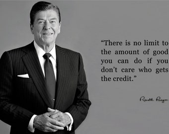 Ronald Reagan Poster 13x19 Featuring There Is No Limit Quote Print With Free Shipping