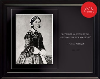 Florence Nightingale Photo, Picture, Poster or Framed Quote "I Attribute My Success" - High Quality Prints, Inspirational Famous Quotes