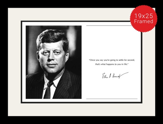 John F Kennedy Jfk Foto Bild Poster Oder Gerahmte Zitat Etsy