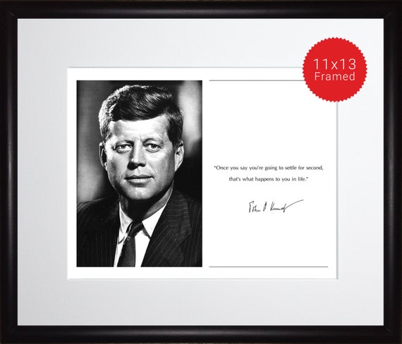 John F Kennedy Jfk Foto Bild Poster Oder Gerahmte Zitat Etsy