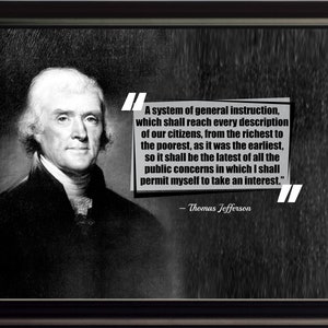 Thomas Jefferson A System Poster, Print, Picture or Framed Photograph