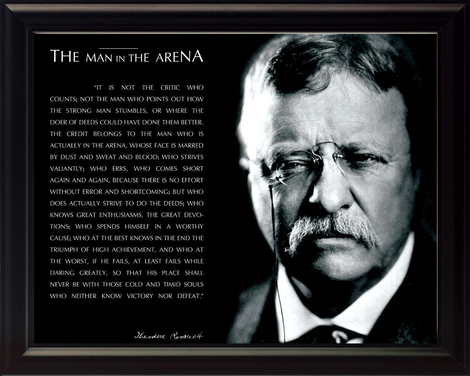 Theodore　Etsy　the　Quote　Arena　Teddy　Roosevelt　in　man　Israel