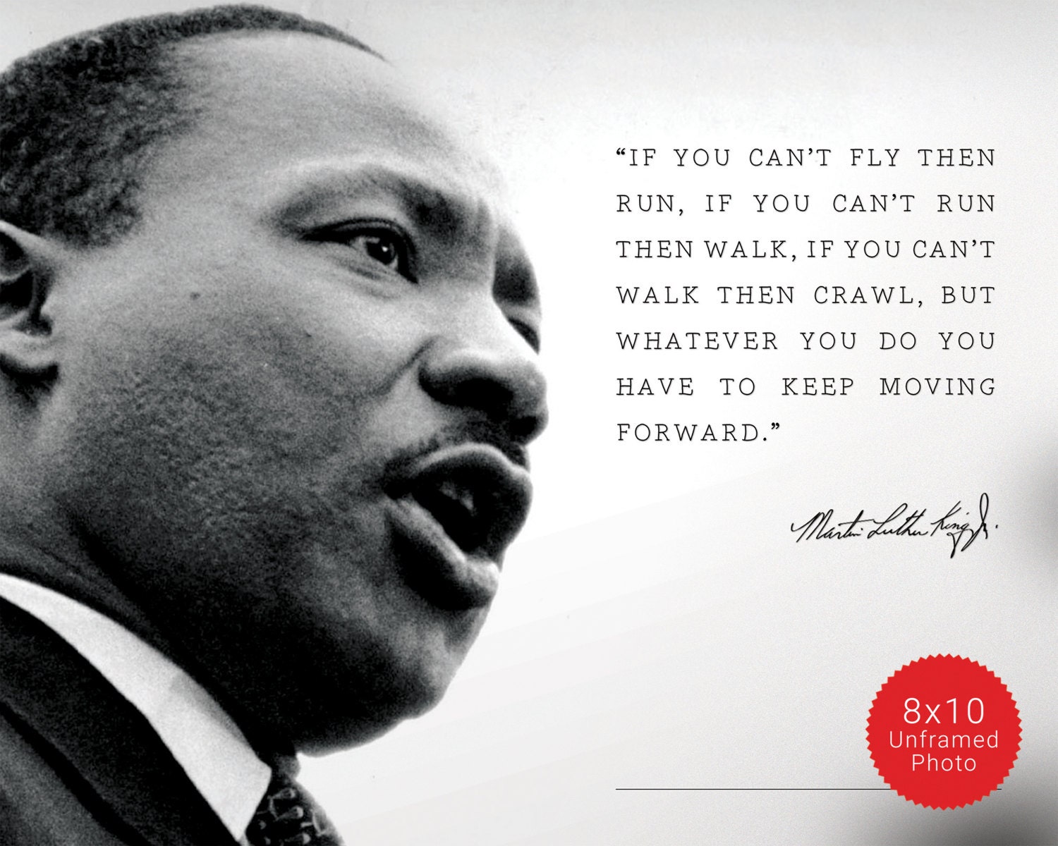 Martin Luther King Jr foto imagen Poster o citar enmarcado | Etsy
