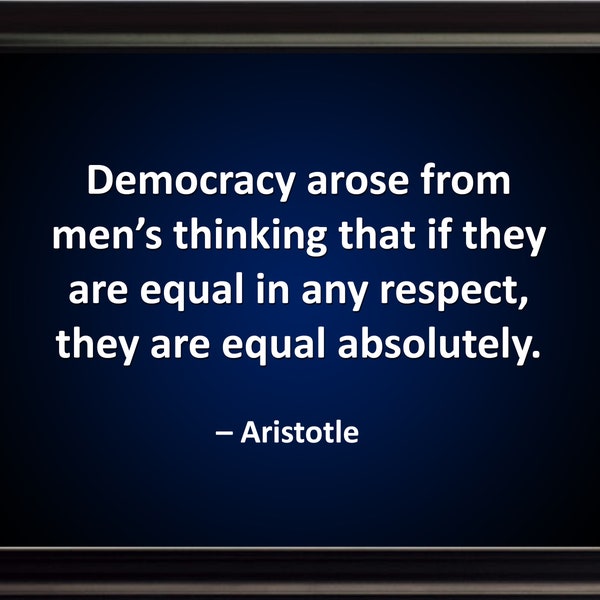 Aristoteles Demokratie Arose Poster, Druck, Bild oder gerahmt Fotografie