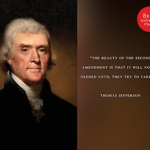 Thomas Jefferson Photo, Picture, Poster or Framed Quote The beauty of second amendment High Quality Print, US Presidents, Famous Quotes image 4