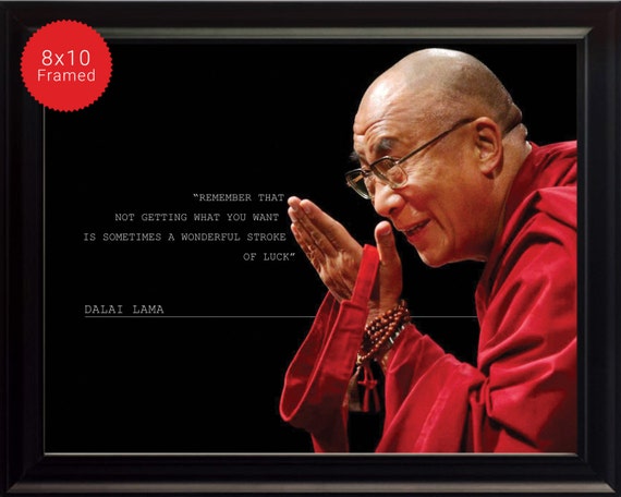 Dalai Lama Photo Picture Poster Or Framed Quote A Etsy