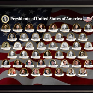 American Presidents Poster Picture or Framed Wall Art