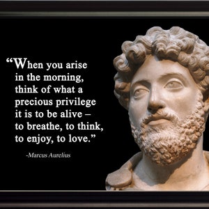 Marcus Aurelius When you arise Poster Picture or Framed Wall Art