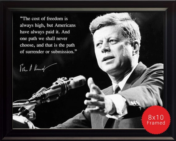John F Kennedy Jfk Foto Bild Poster Oder Gerahmte Zitat Etsy