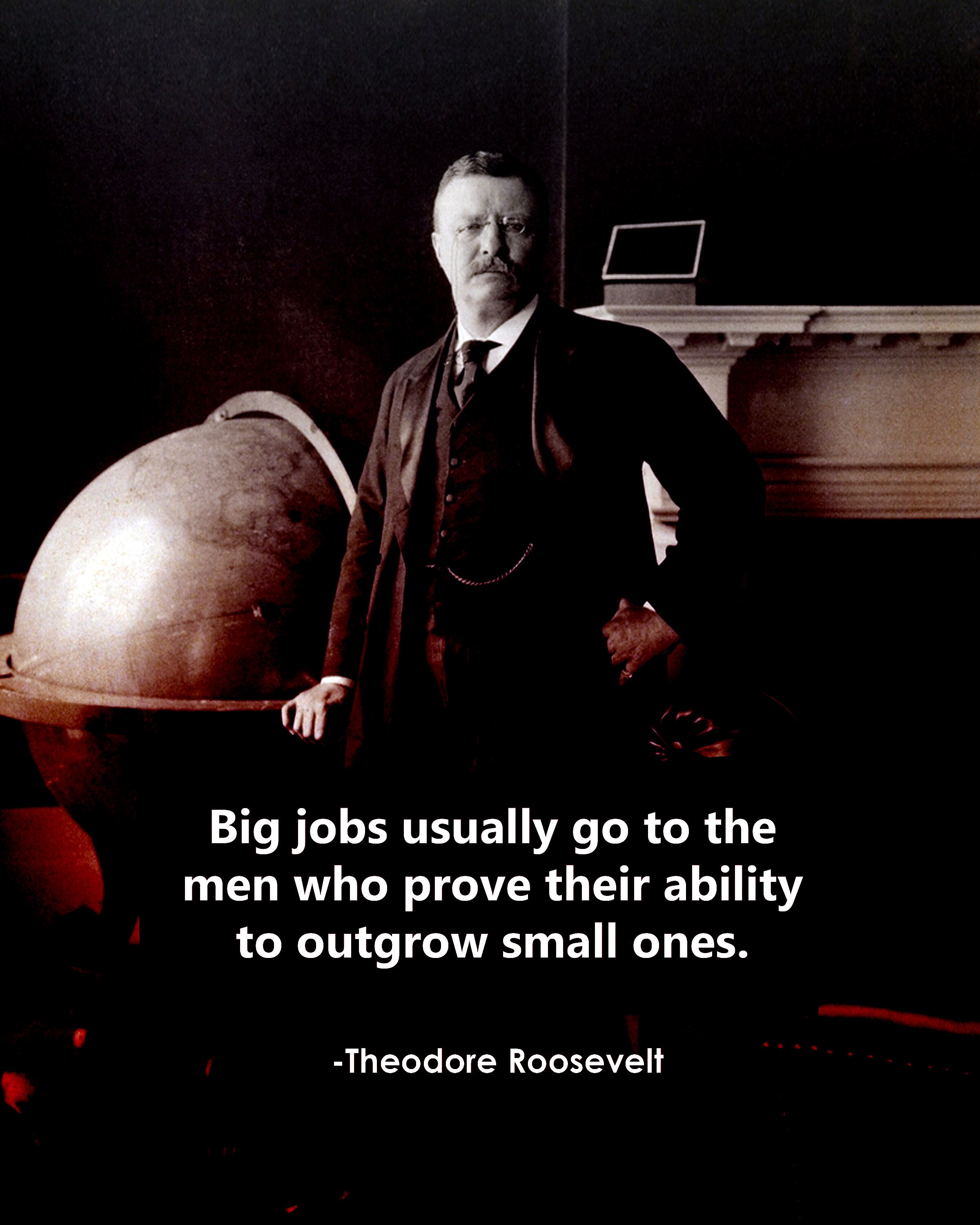 Theodore Roosevelt Big Jobs Usually Poster Print Picture or Etsy