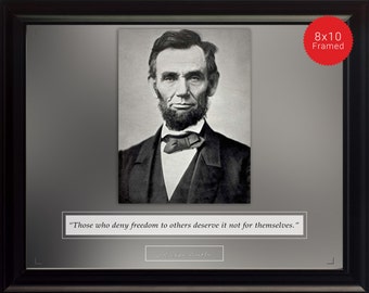 Abraham Lincoln Photo, Picture, Poster or Framed Quote "Those who deny freedom" - US Presidents, Famous Quotes, High Quality Print, Wall Art