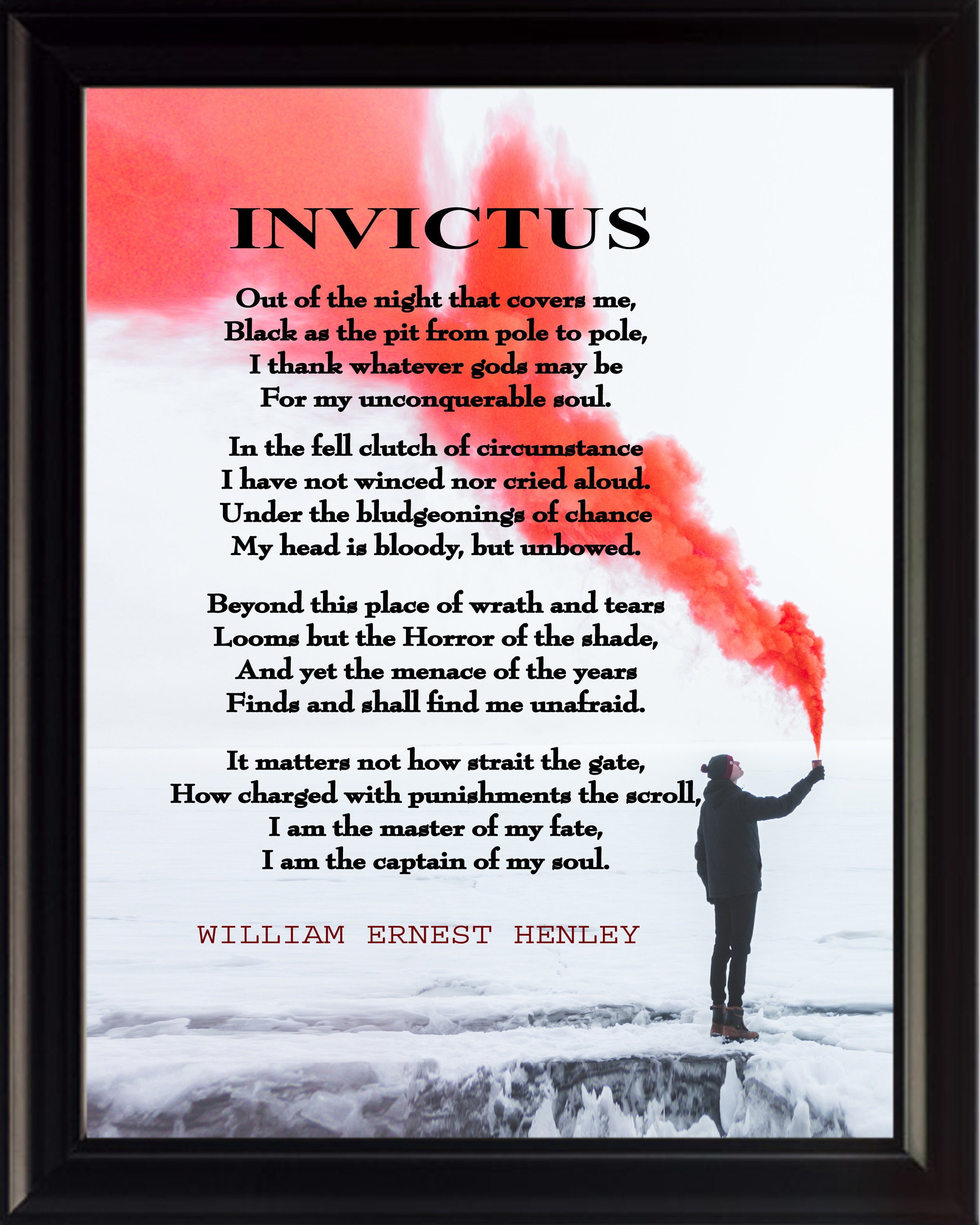 Invictus Poem by William Ernest Henley Inspirational - Etsy Hong Kong Invictus Poem by William Ernest Henley Inspirational - Etsy Hong Kong