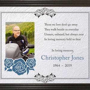 Personalized Memorial Gift Framed, In Loving Memory Gift, Unique Bereavement Gift, Sympathy Gift, In Memory, 11x14 Custom Framed Picture