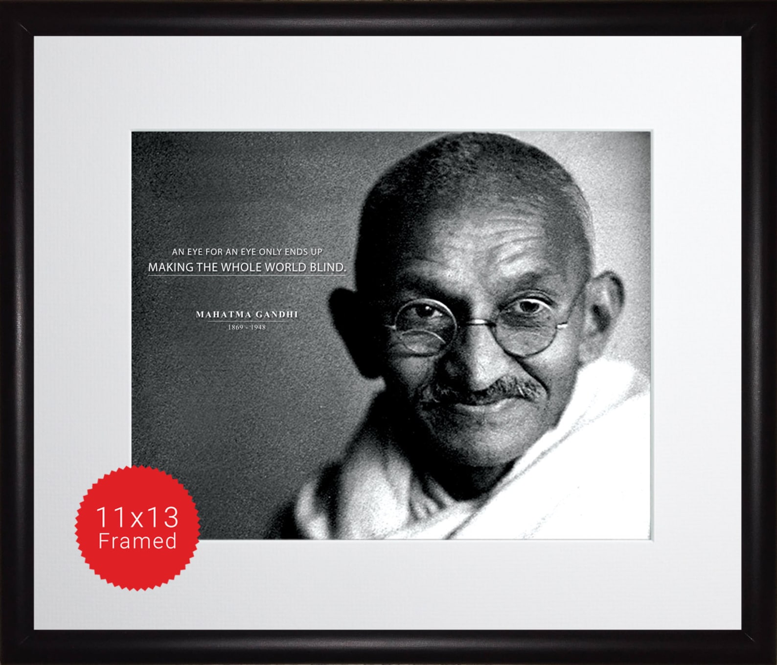 Mahatma Gandhi Photo foto Poster of Framed citeer Een Etsy