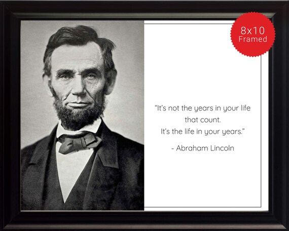 Abraham Lincoln Foto Bild Poster Oder Framed Zitat Es Etsy