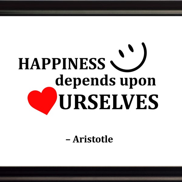 Aristoteles Glück hängt Poster, Druck, Bild oder gerahmt Ek