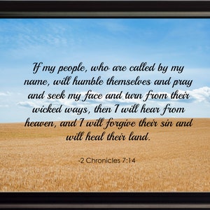2 Chronicles 7:14 If My Poster, Print, Picture or Framed Photograph