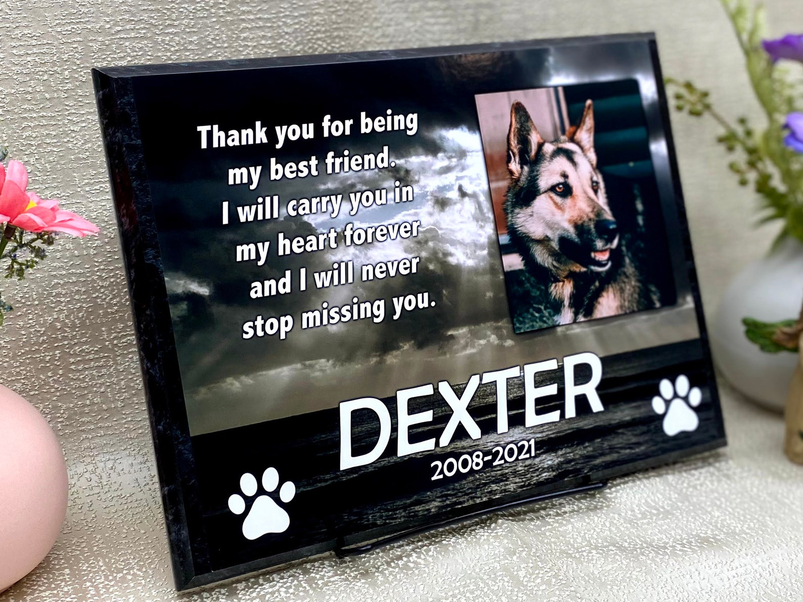 Dog Loss Gift Death of Dog Plaque Pet Loss Gifts Etsy