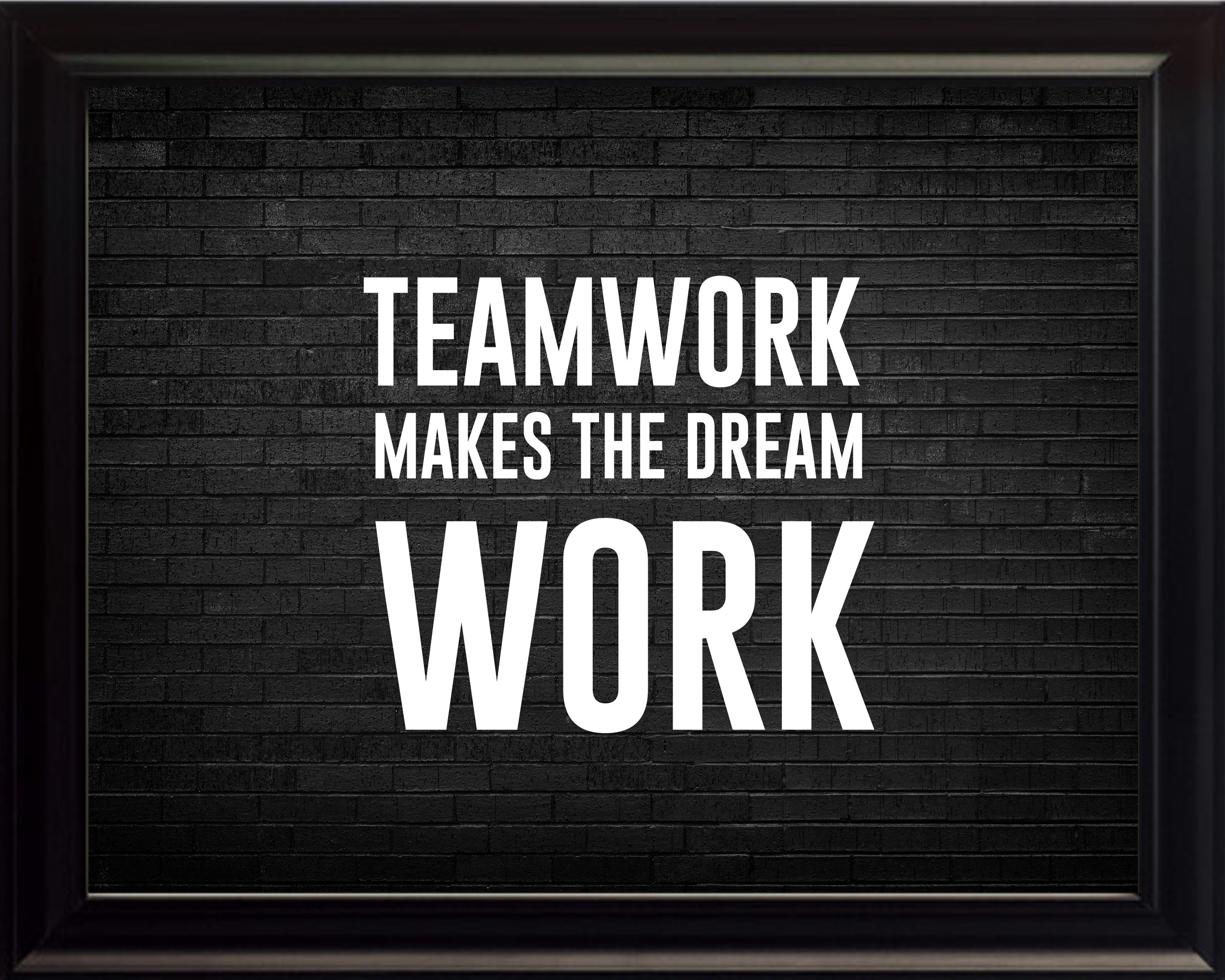 Teamwork Makes The Sportsmanship Poster Print Picture or Etsy