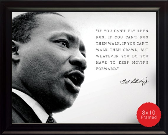 Martin Luther King Jr Photo Picture Poster Or Framed Quote Etsy
