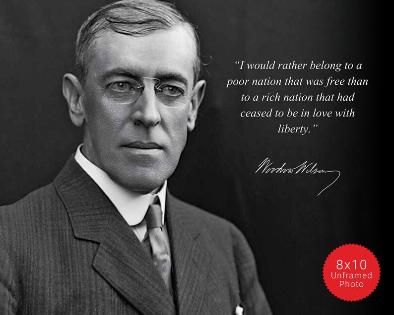 Woodrow Wilson Photo Picture Poster or Framed Quote i Etsy