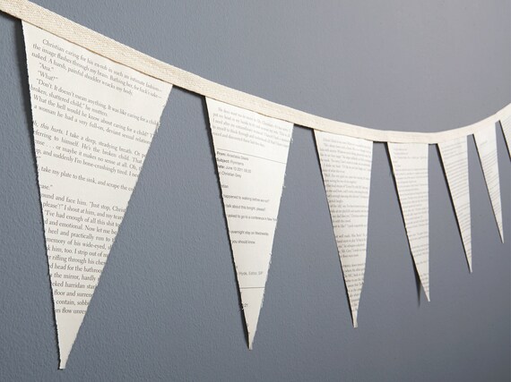 Bunting Made With 50 Shades Of Grey Book Pages Handmade Etsy Bunting Made With 50 Shades Of Grey Book Pages Handmade Etsy