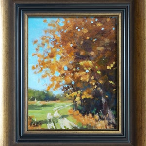 Autumn in New Forest Original, impressionist, landscape, oil painting, Art image 2